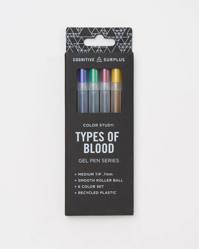 Types of Blood Gel Pen Pack