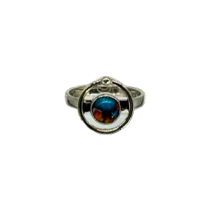 Spiny Oyster Turquoise Wheel Ring