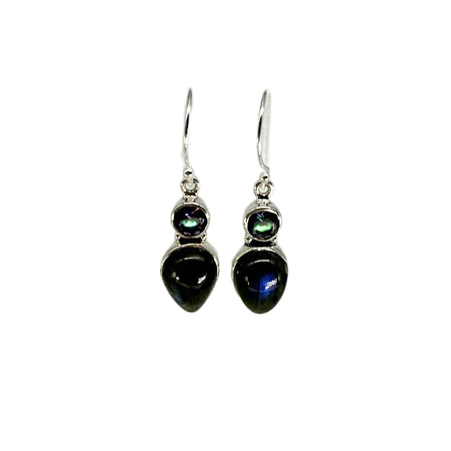 Labradorite & Mystic Quartz Earrings