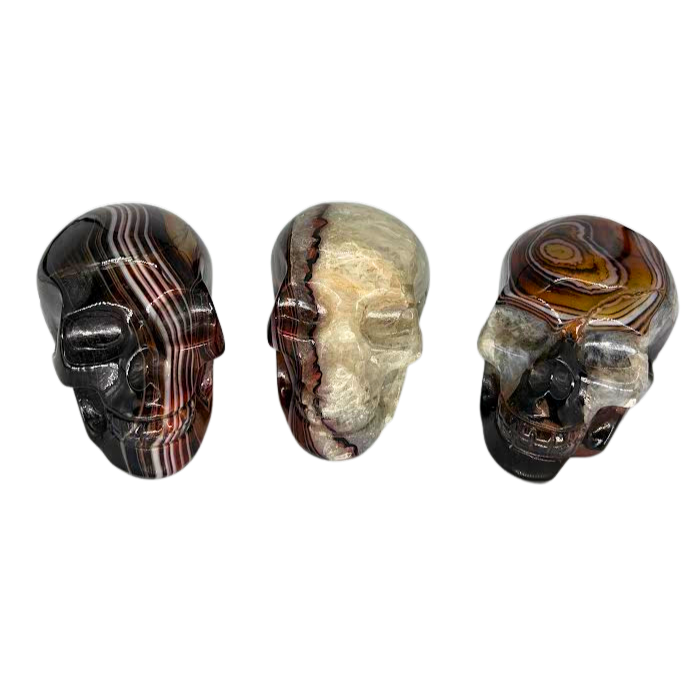 Banded Agate Skull $69.99