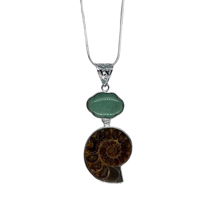 Ammonite and Aventurine Necklace