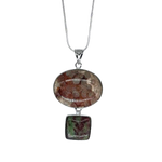 Fossil Coral and Ruby Zoisite Necklace