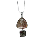 Fossil Coral and Ruby Zoisite Necklace