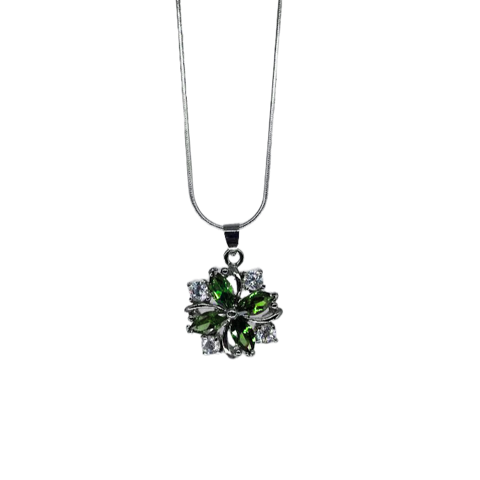 Green Zircon Star Necklace