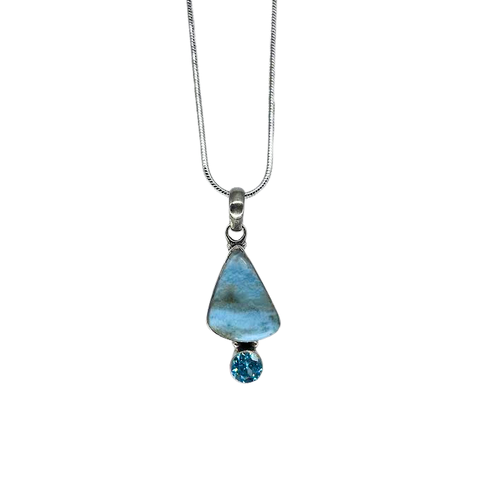 Larimar and Blue Topaz Necklace