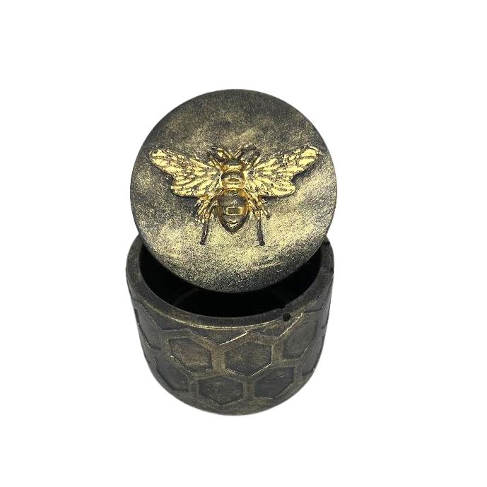 Gold Leaf Bee Jar