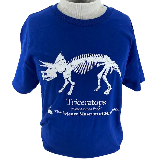 Blue Triceratops T-Shirt (Youth)