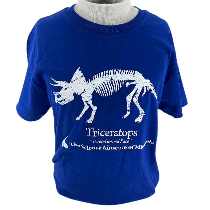 Blue Triceratops T-Shirt (Youth)