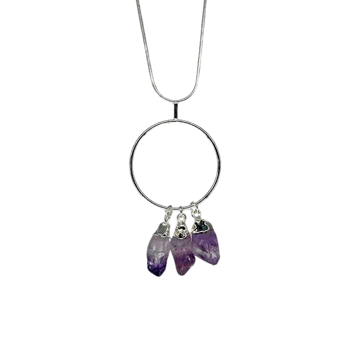 Amethyst Ring Necklace
