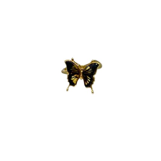 Amber Swallowtail Butterfly Ring $60.00