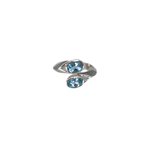 Blue Topaz Adjustable Ring