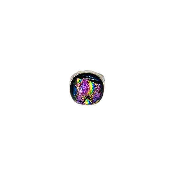 Titanium Dichroic Glass Ring