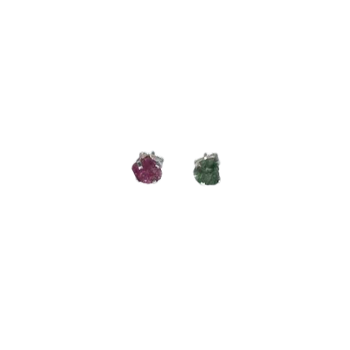 Watermelon Tourmaline Stud Earrings