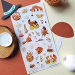 Fall Forest Foxes Sticker Sheet