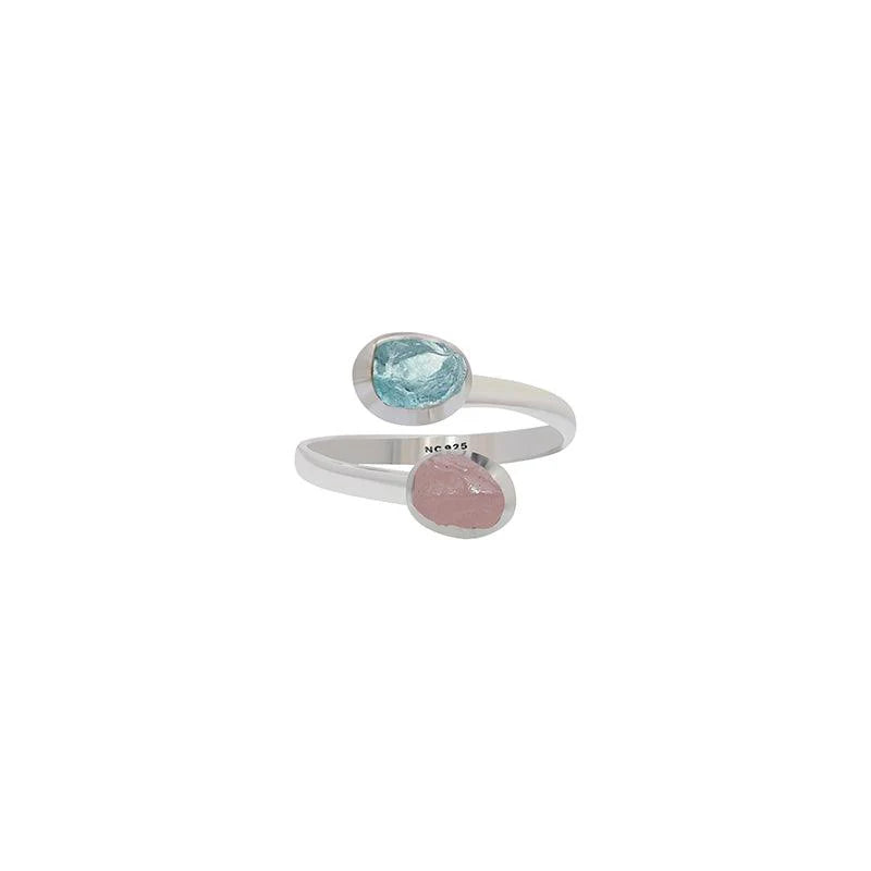 Morganite and Aquamarine Ring $60.00