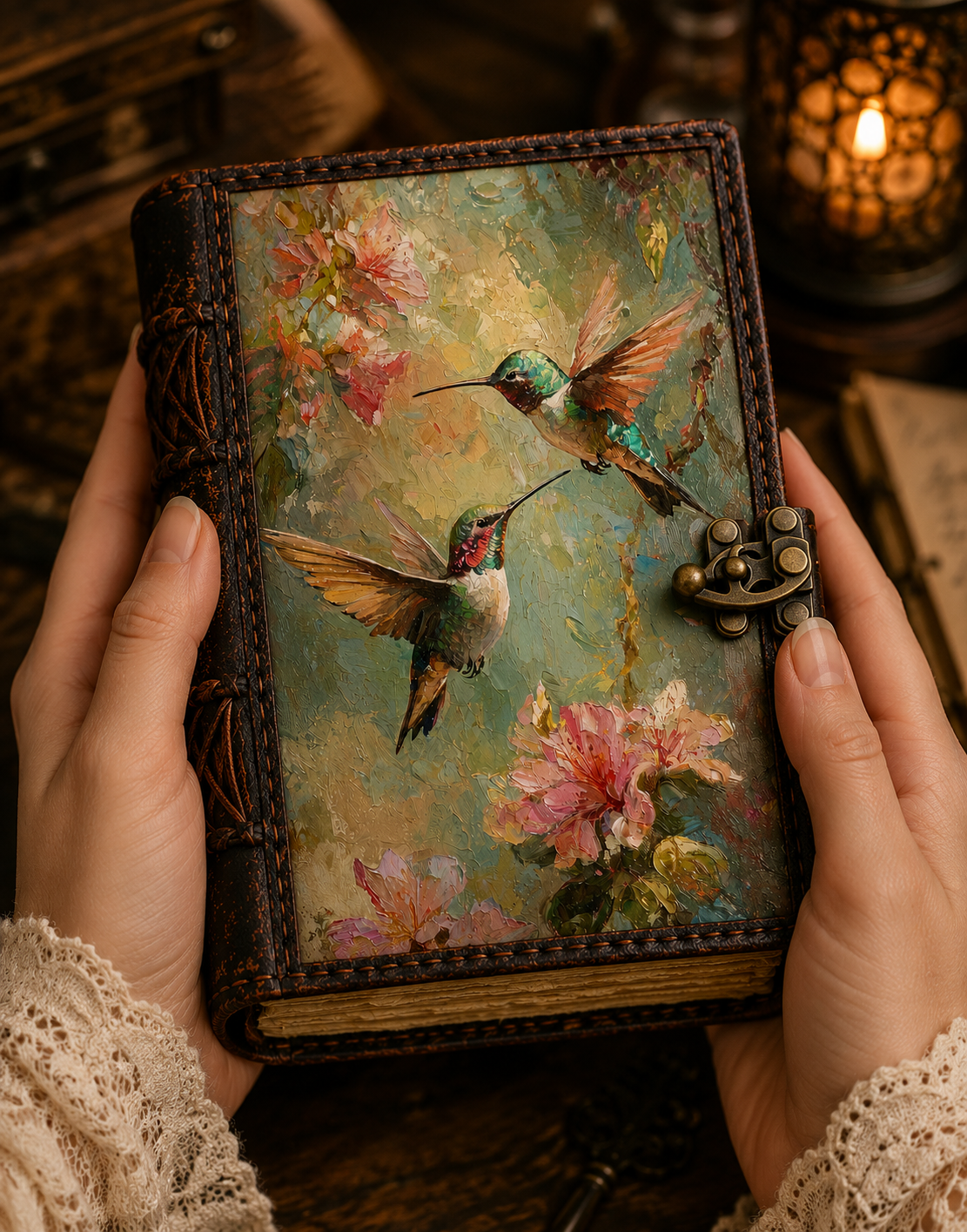 Hummingbird Leather Journal