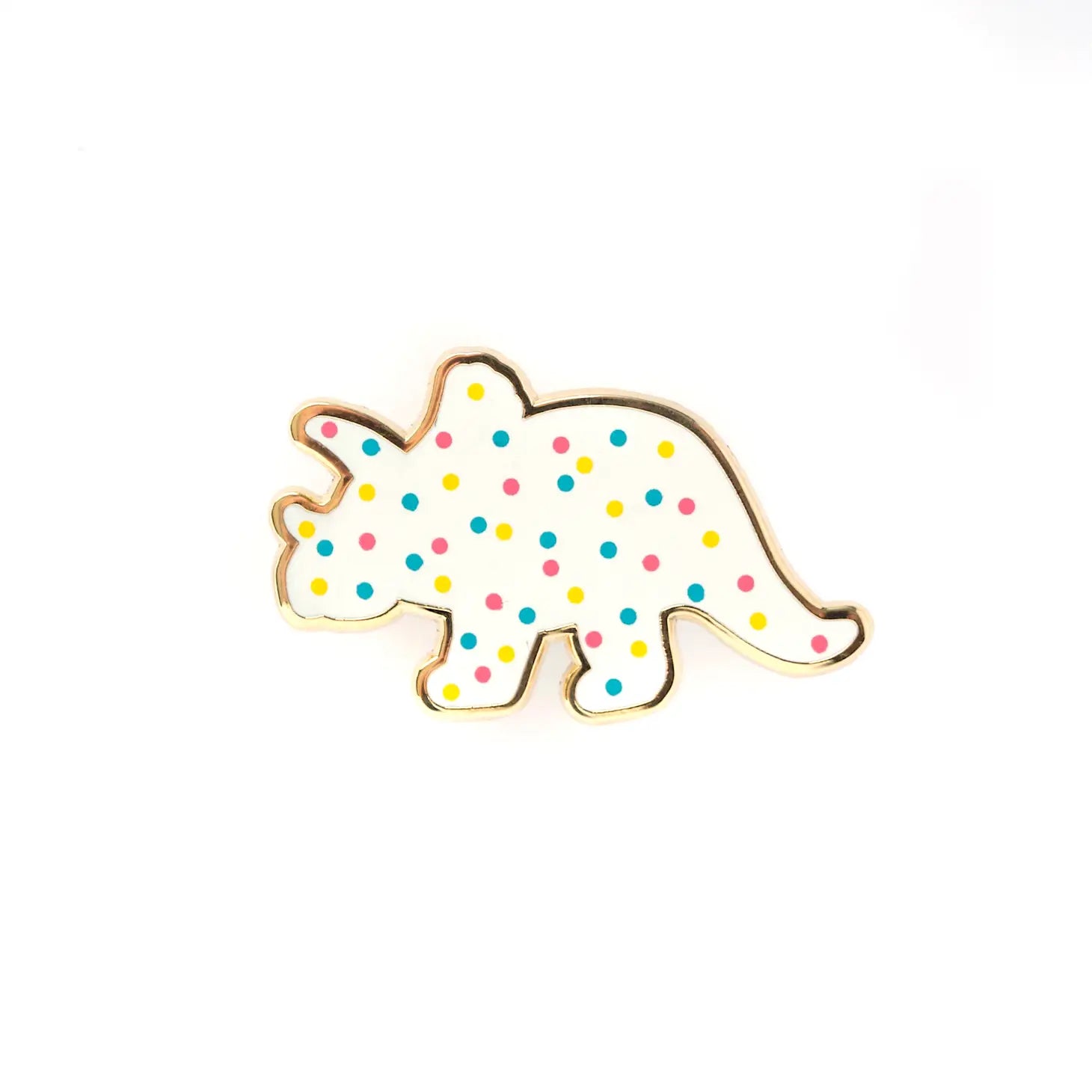 Triceratops Dino Cookie Enamel Pin
