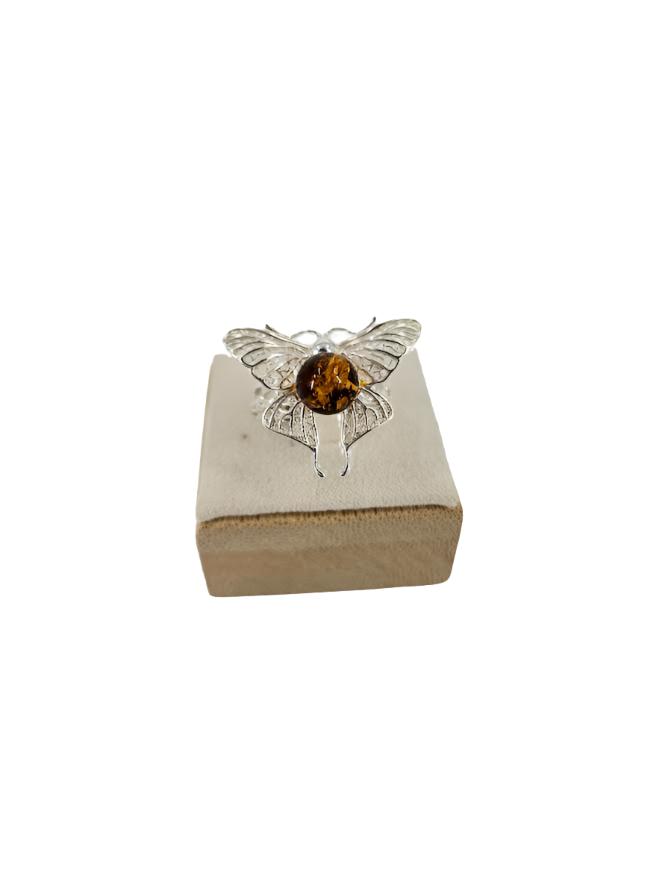 Amber Luna Moth Ring $50.00