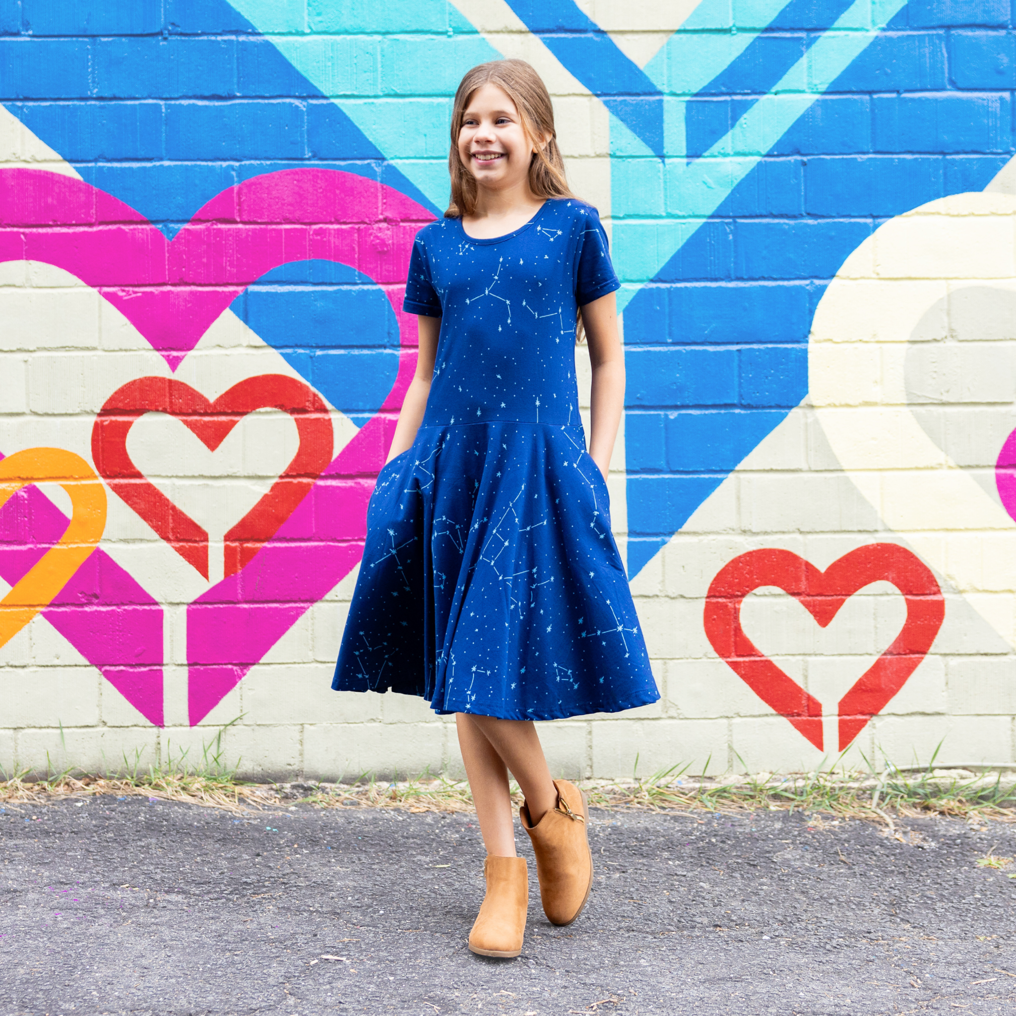 Constellations Glow-In-The-Dark Kids Dress
