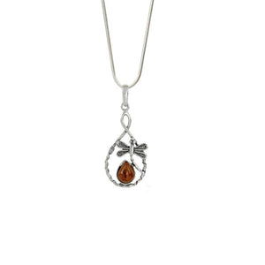 Dragonfly Amber Necklace