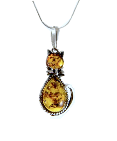Amber Cat Necklace