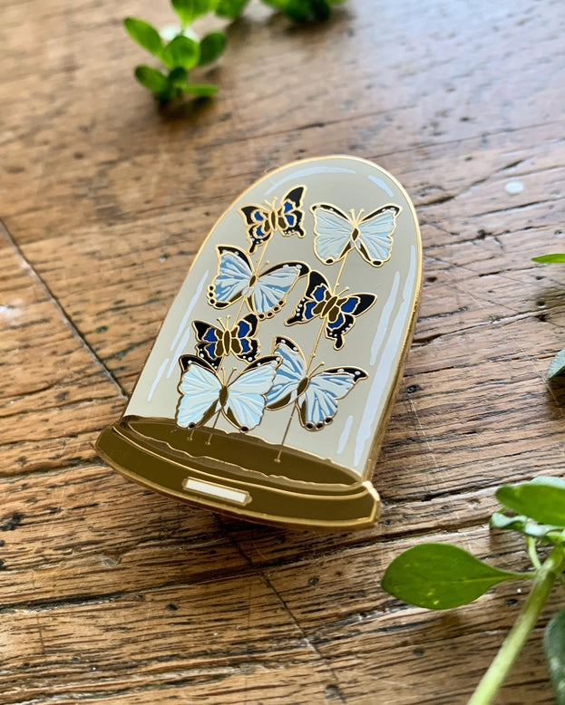 Victorian Butterfly Dome Enamel Pin