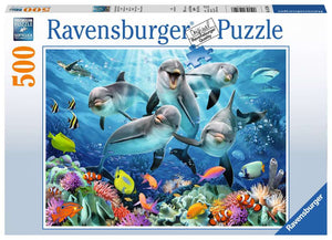 Dolphins in the Coral Reef 500 Piece Puzzle