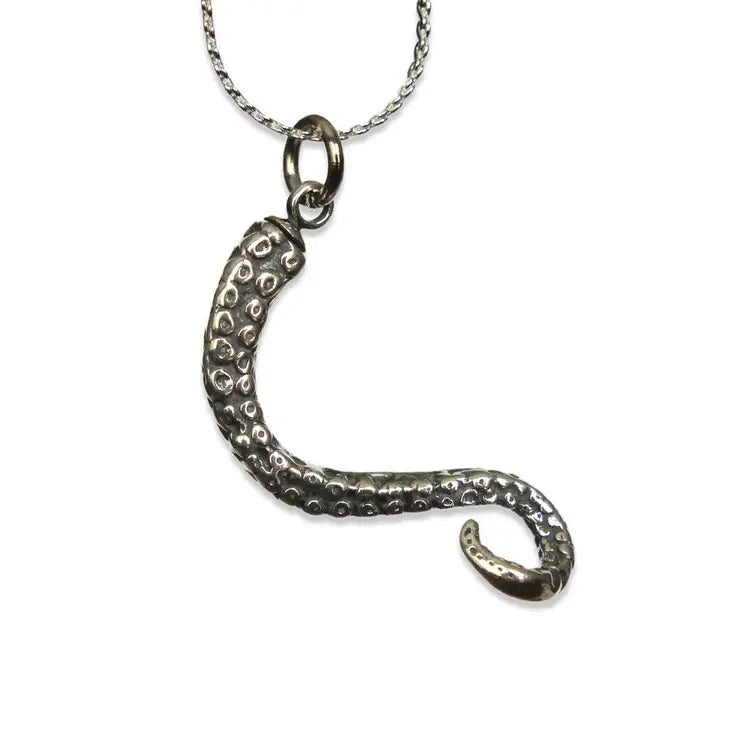 Octopus Tentacle Sterling Silver Necklace