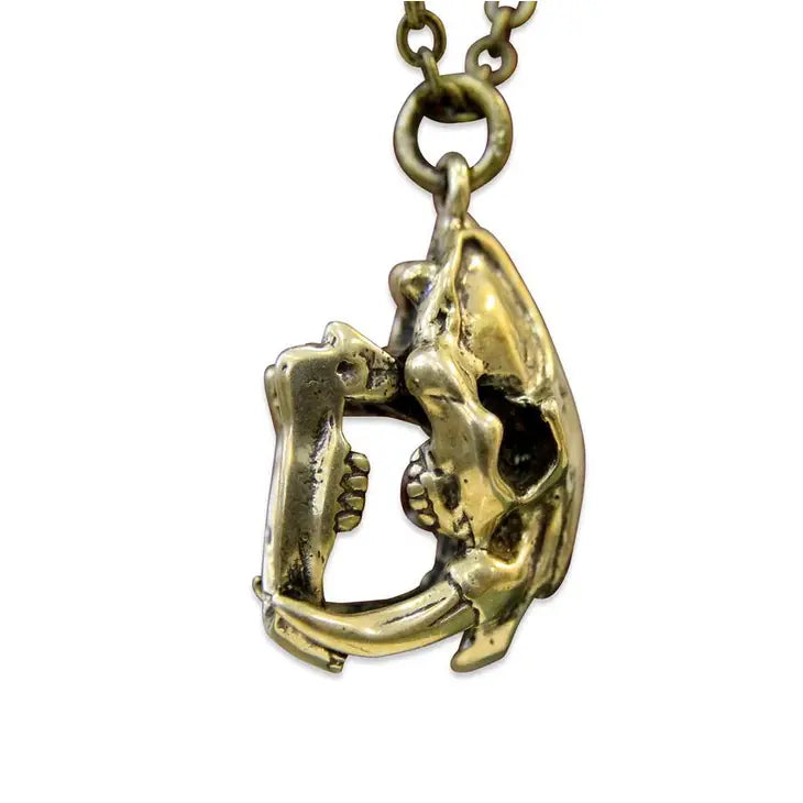 Saber Tooth Cat Bronze Necklace