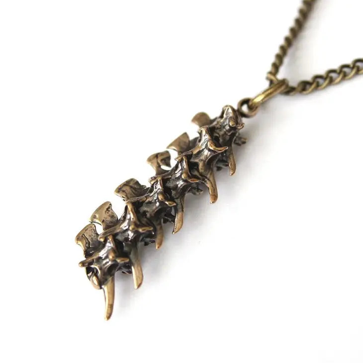 Snake Vertebrae Bronze Necklace