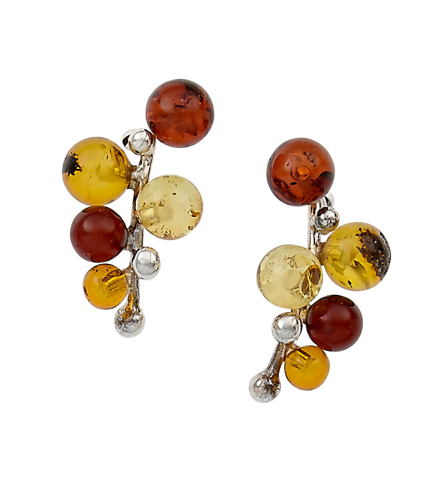 Berry Cluster Amber Earrings