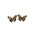 Amber Monarch Butterfly Stud Earrings $50.00