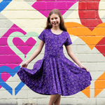 Cats Constellations Glow-In-The-Dark Kids Twirl Dress