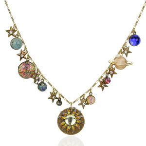 Celestial Bodies Crystal Galaxy Necklace
