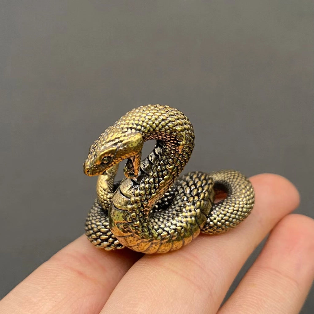 Brass Python Figurine