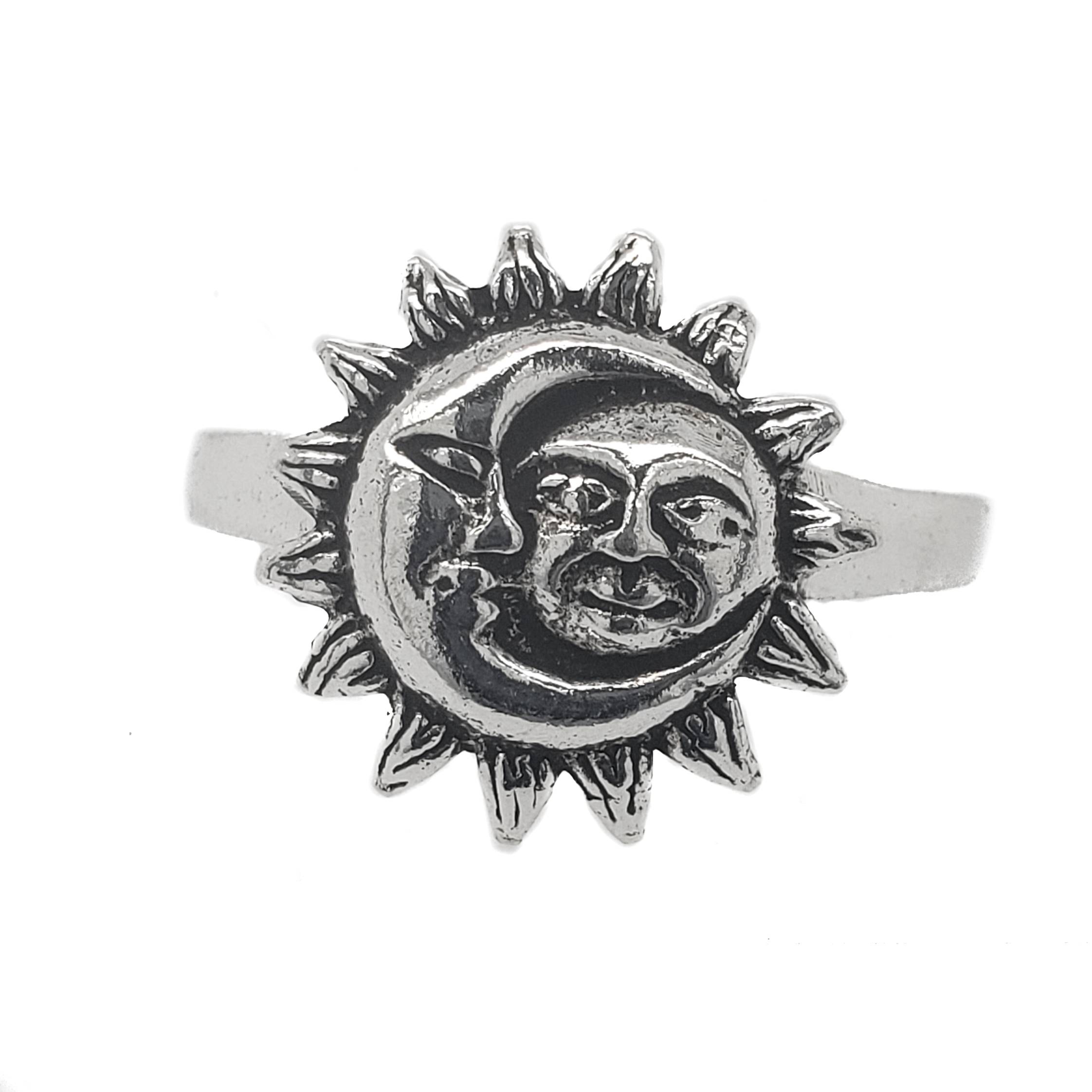 Crescent Moon & Sun Ring