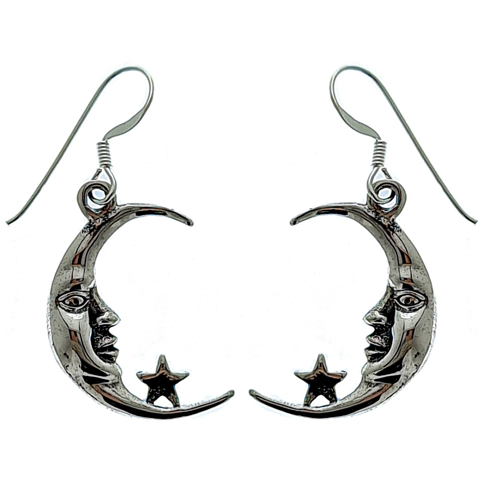 Moon and Star Earrings