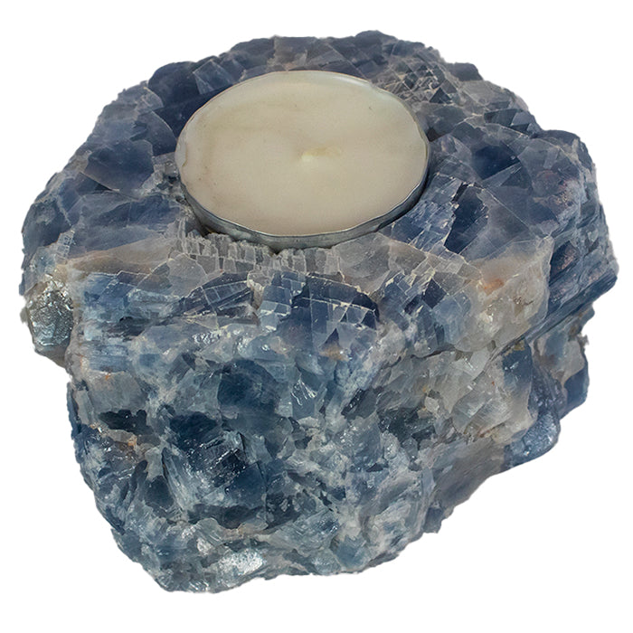 Blue Calcite Candle Holder $25.00