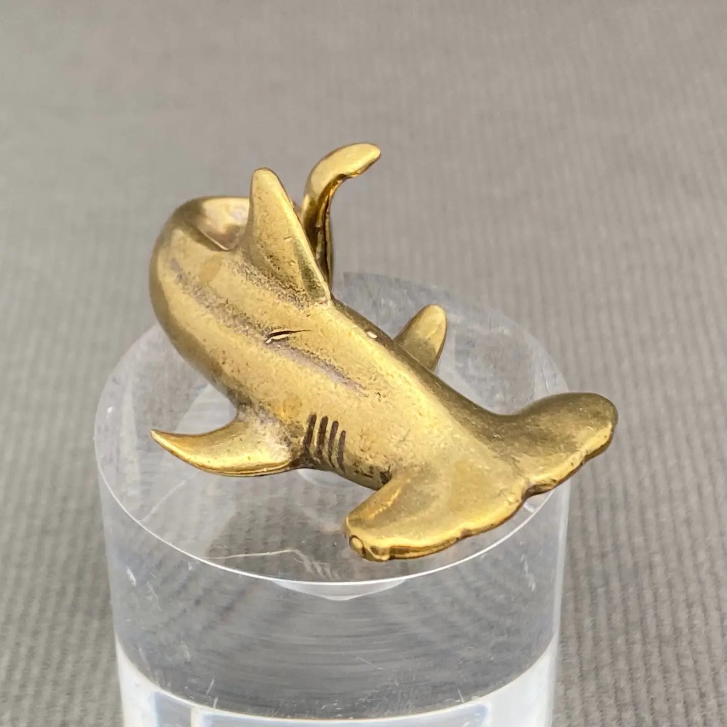 Brass Hammerhead Shark Figurine