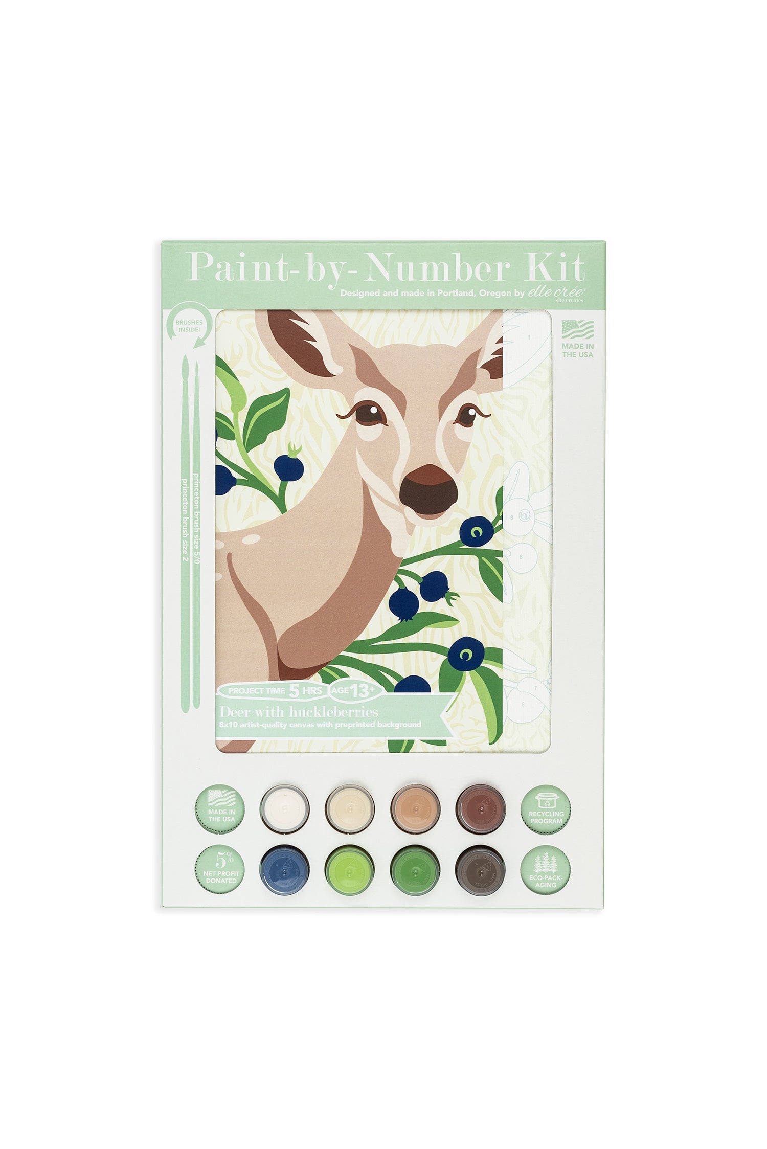 Deer with Huckleberries Paint-By-Number Kit
