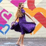 Cats Constellations Glow-In-The-Dark Kids Twirl Dress