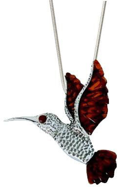 Hummingbird Amber Necklace
