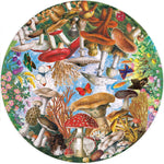 Mushrooms & Butterflies 500 Piece Round Puzzle