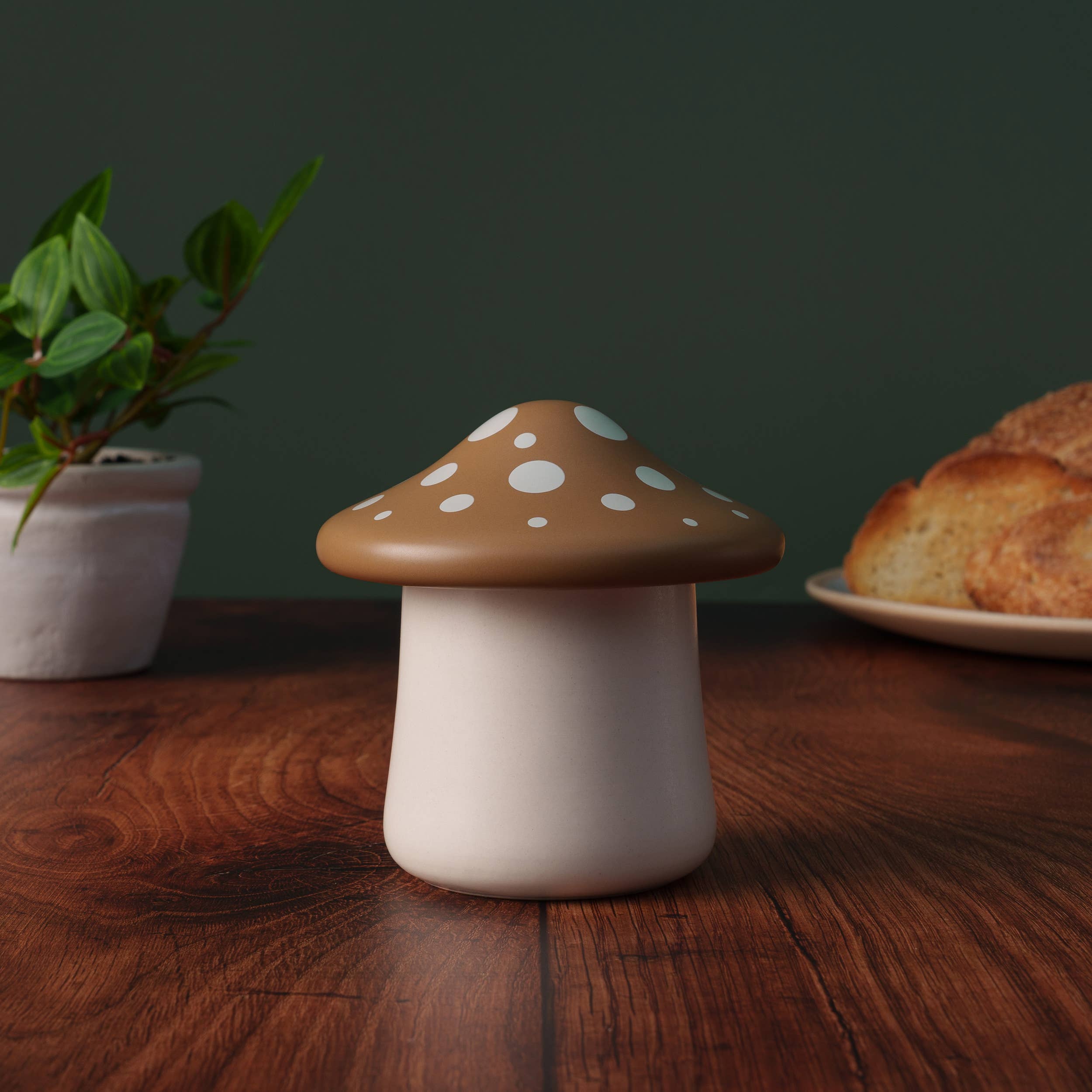 Forage Butter Storage Ceramic Mushroom