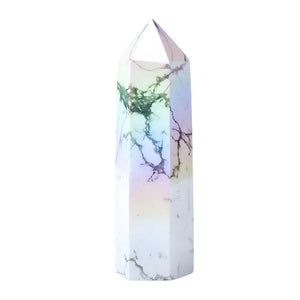 Angel Aura Howlite Point $21.00