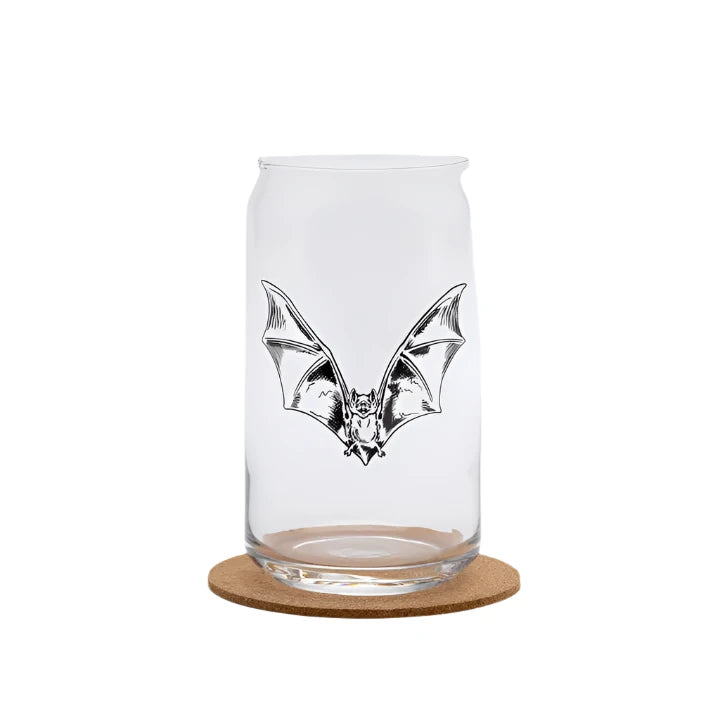 Bat Beer Can Glass