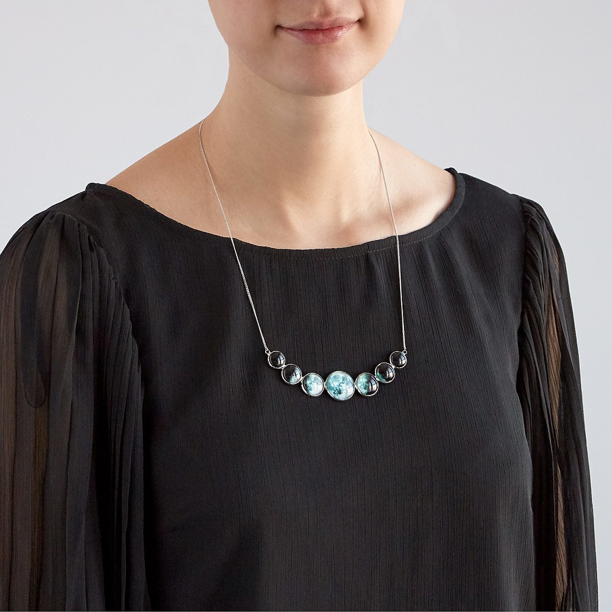 Curved Moon Phase Necklace