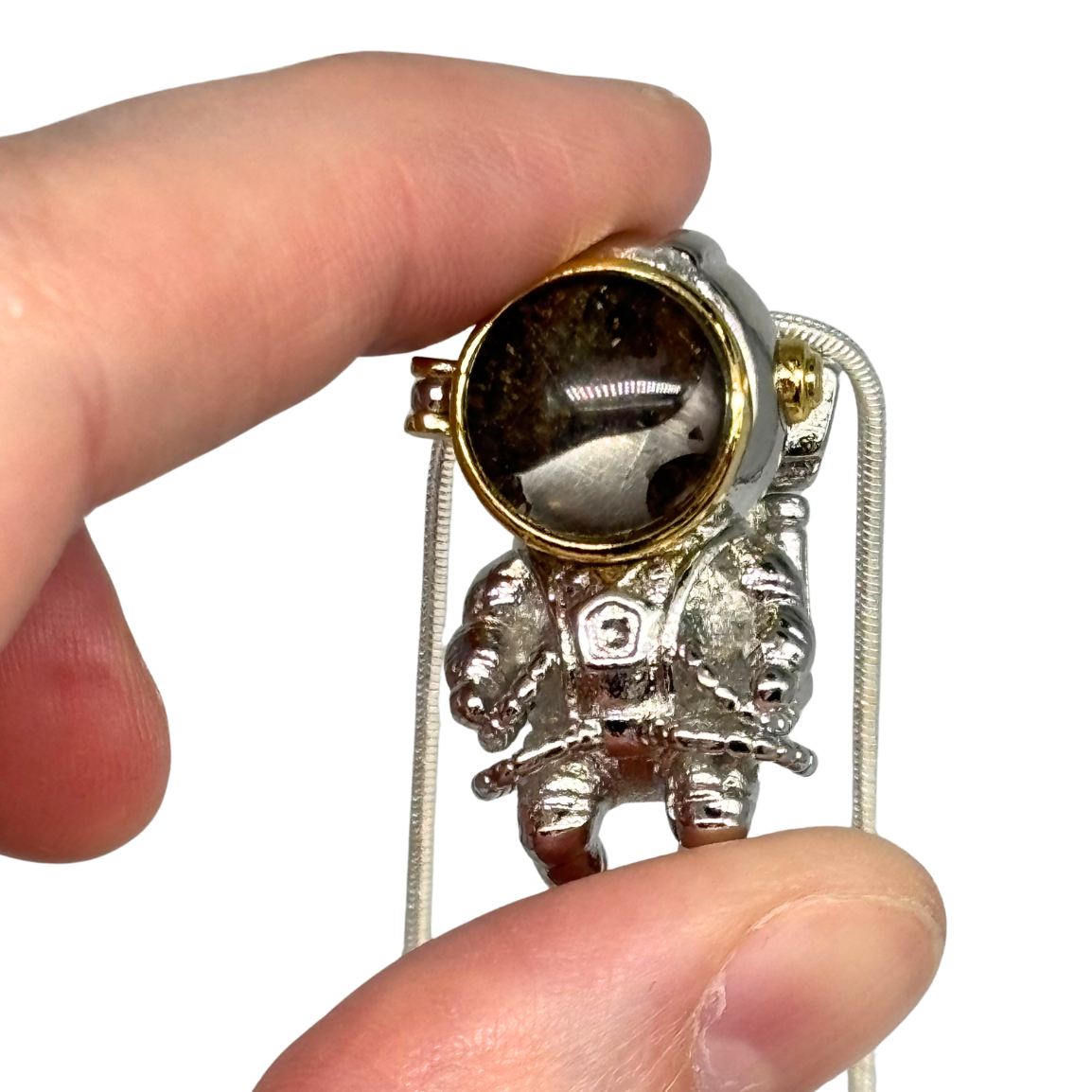 Pallasite Meteorite Astronaut Necklace
