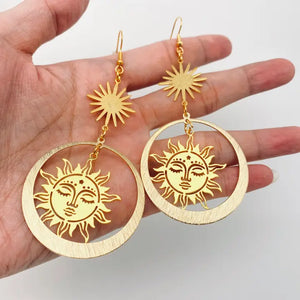 Sun Hoop Earrings