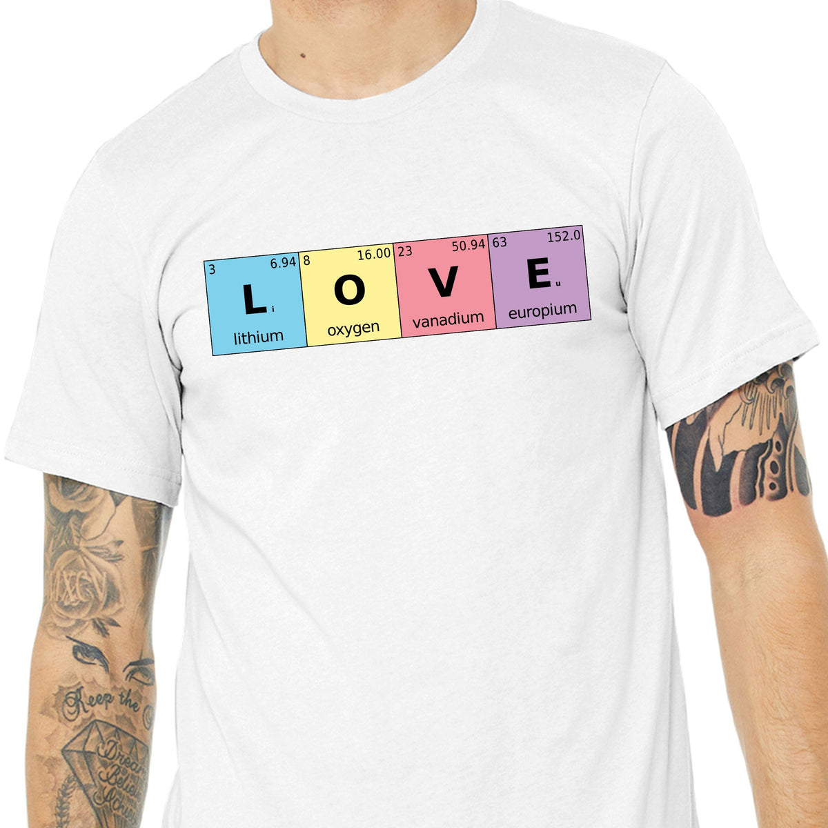Periodic Table of Love Elements T-Shirt